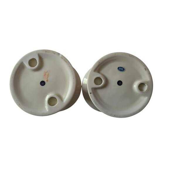 Vintage Porcelain Candle Holders With Snowflake & Angel Design - Picture 6 of 6